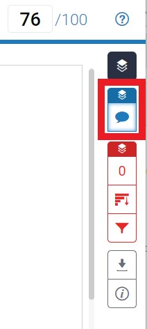 Turnitin submission menu with speech bubble highlighted